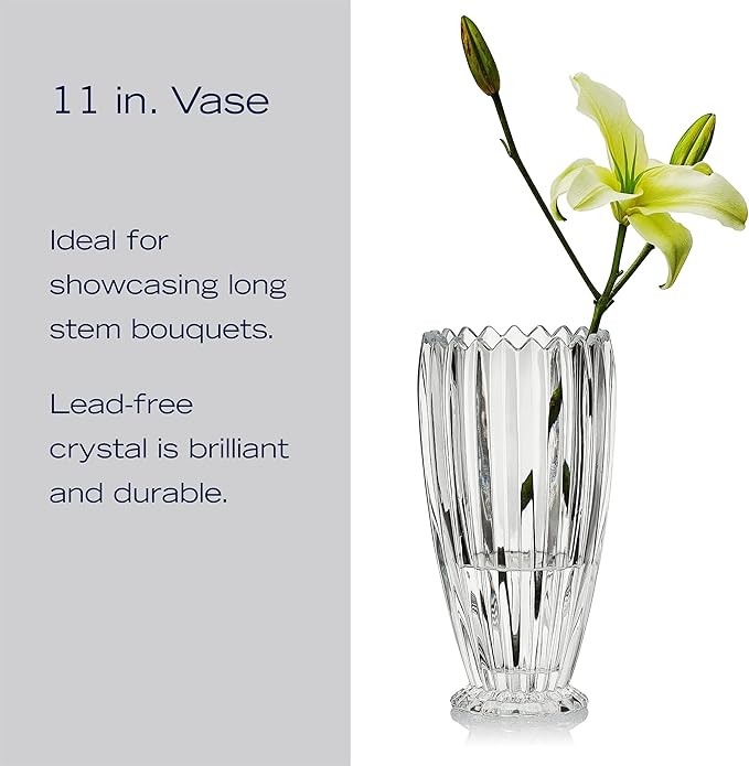 Mikasa Estate Crystal Vase, 11 Inch