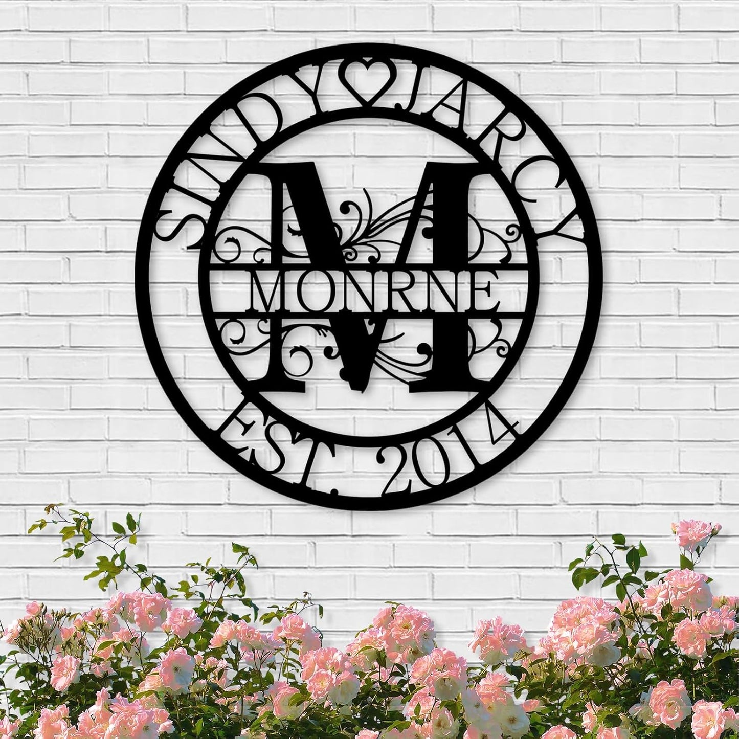 Custom Metal Sign | Personalized Family Name Sign | Monogram Wall Decor | Metal Name Sign| Split Letter Name | Anniversary Wedding Gifts| Custom Outdoor Signs | Metal Wall Art | Couple Gift