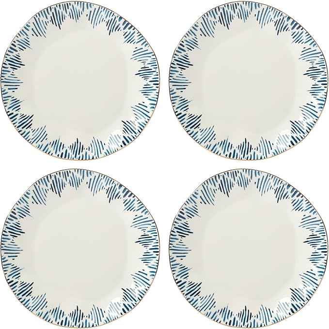 Lenox Blue Bay 4-Piece Set Dinner Plates, 6.45 LB, White