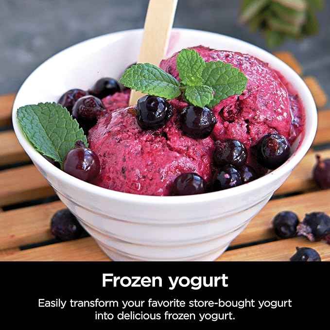 Ninja NC501 CREAMi Deluxe 11-in-1 Ice Cream & Frozen Treat Maker with 2 XL Family Size Pint Containers, Silver (Renewed)