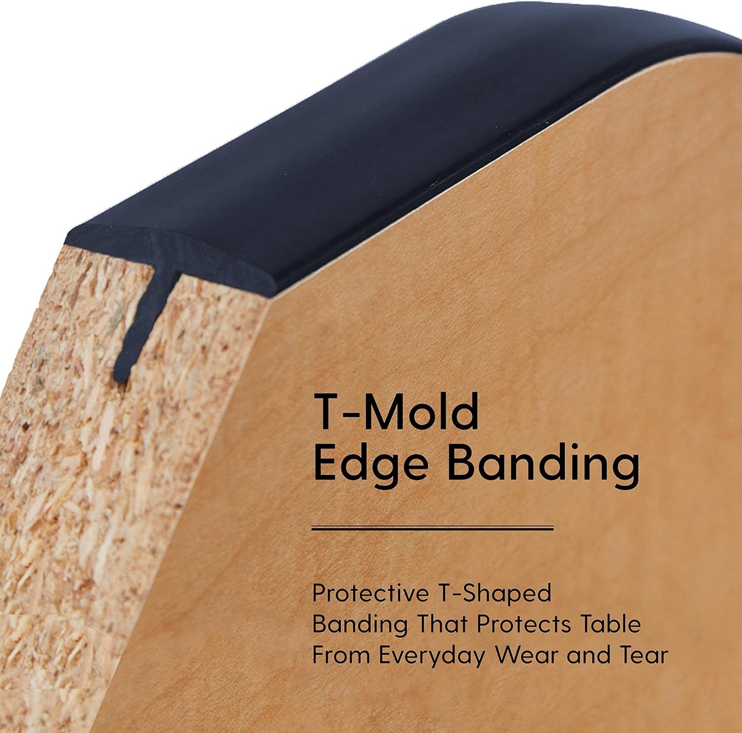 Factory Direct Partners FDP Rectangle Activity School and Classroom Kids Table (36 x 60 inch), Toddler Leg, Adjustable Height 15-24 inches - Maple Top and Navy Edge