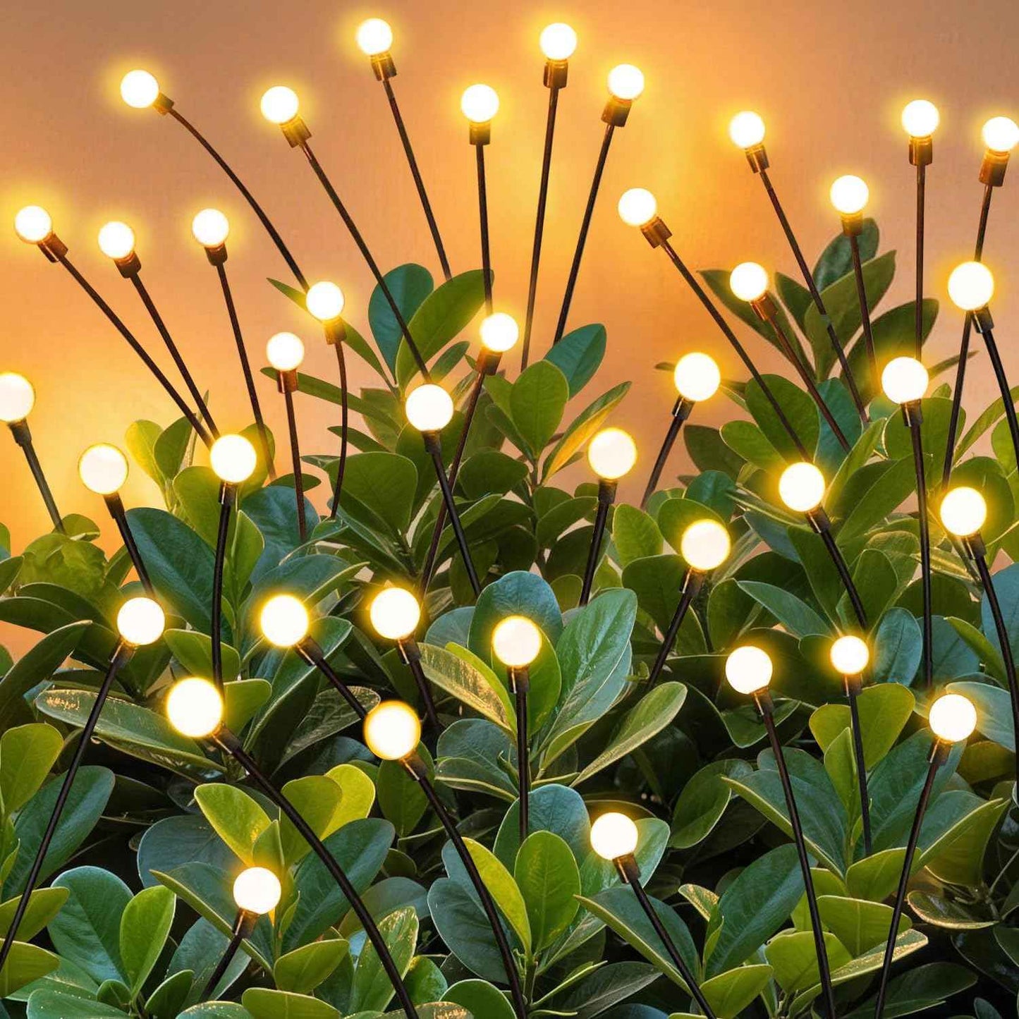 ZFNN Solar Firefly Lights 16 LED Swaying Outdoor Waterproof Decorative Lights for Yard Patio Pathway Lawn Decorations 2 Pack
