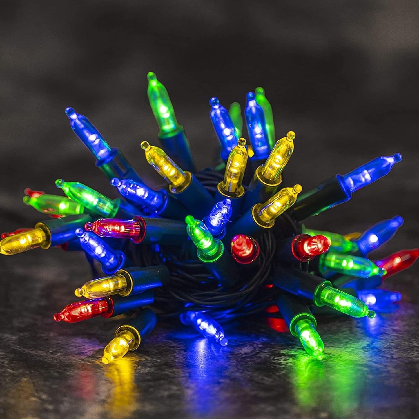 Dazzle Bright Christmas Mini String Lights, 4 Pack Total 64FT 200LED Batter Operated Waterproof Fairy Lights with 8 Modes for Xmas Indoor Outdoor Yard Garden Holiday Decorations (Multi-Colored)