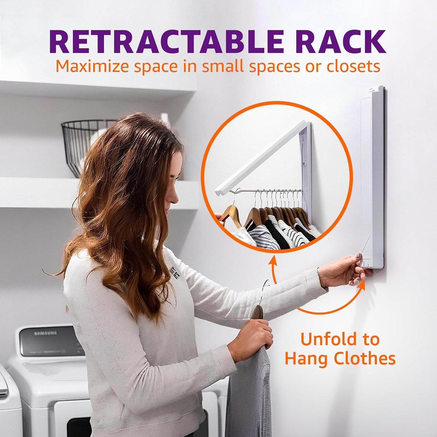 InstaHanger - The Original Collapsible Clothes Storage and Drying Rack