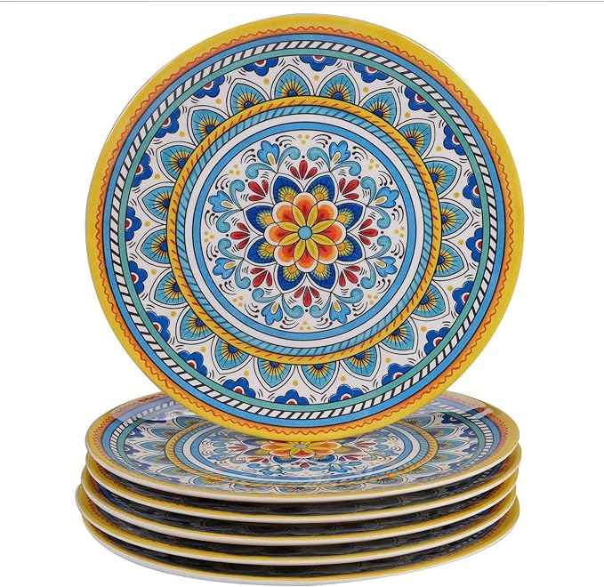 Certified International Portofino 12 Piece Melamine Dinnerware Set, Service for 4, Multi Colored