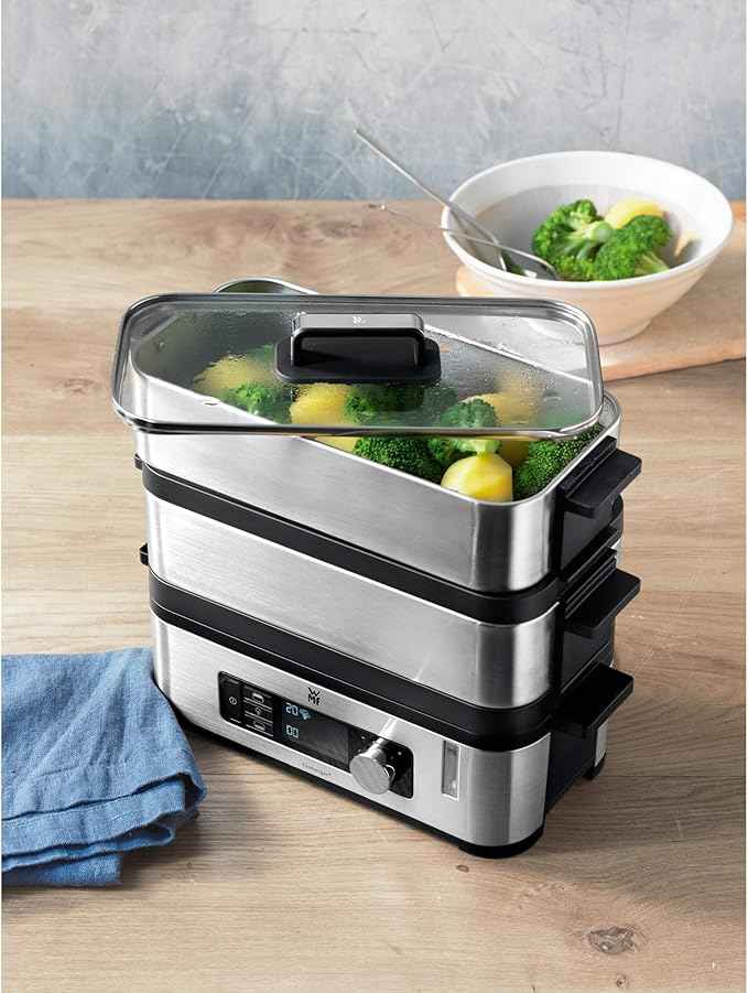 WMF 415090011 Vitalis E Steamer Steel, Black, Silver