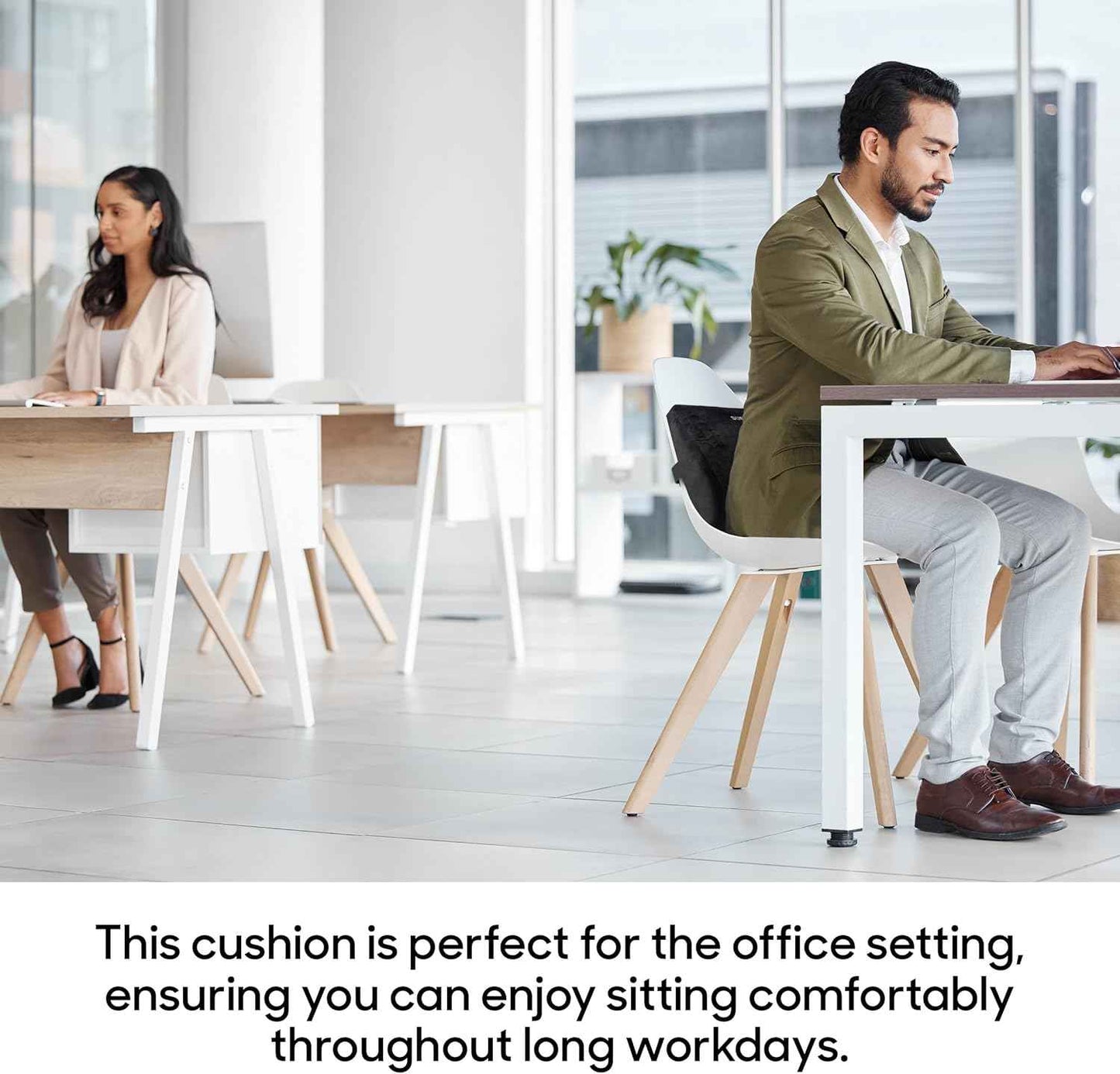 Lumbar Support Pillow with Cooling Gel Ergonomic Back Cushion for Office Chair, Car Seat & Gaming Chair Spine & Posture Support Cushion for Lower Back Pain Relief and Comfort
