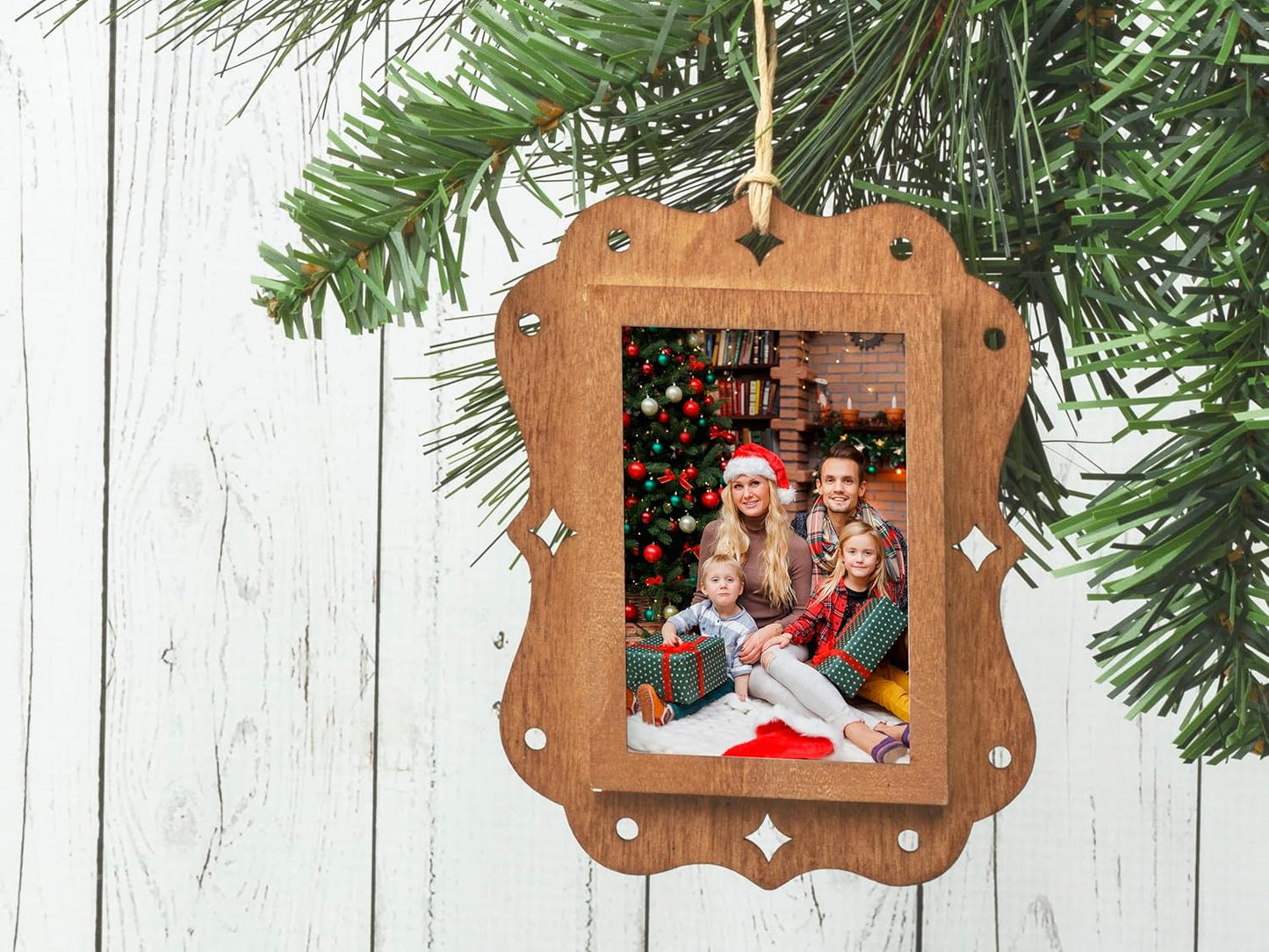 Wood Rectangle 2" x 3" Photo Ornaments - Pack of 50