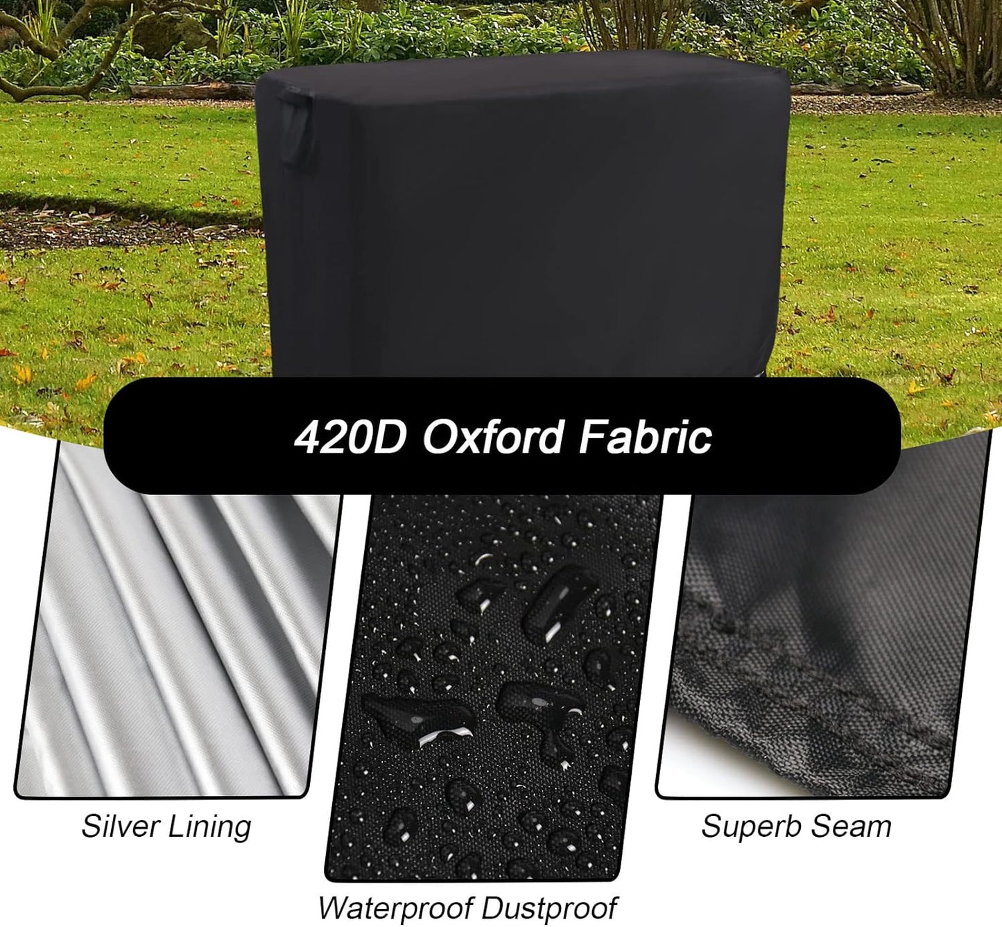 Kingling Outdoor Prep Table Covers, Waterproof Stainless Steel Table Cover Metal Table Cover Protection for Patio Kitchen Prep/Work Tables - 60''L x 24''W x 35''H