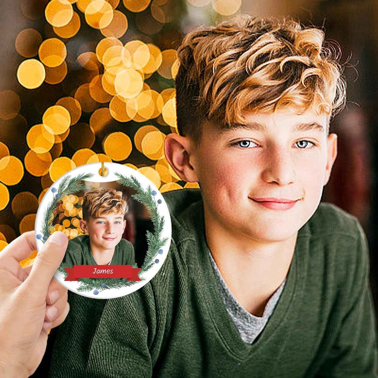 DPDP Personalized Christmas Ornaments 2025 - Custom Dog Ornaments for Christmas Tree, Photo Ornament Customized Xmas Tree Hanging Decorations for Christmas Tree