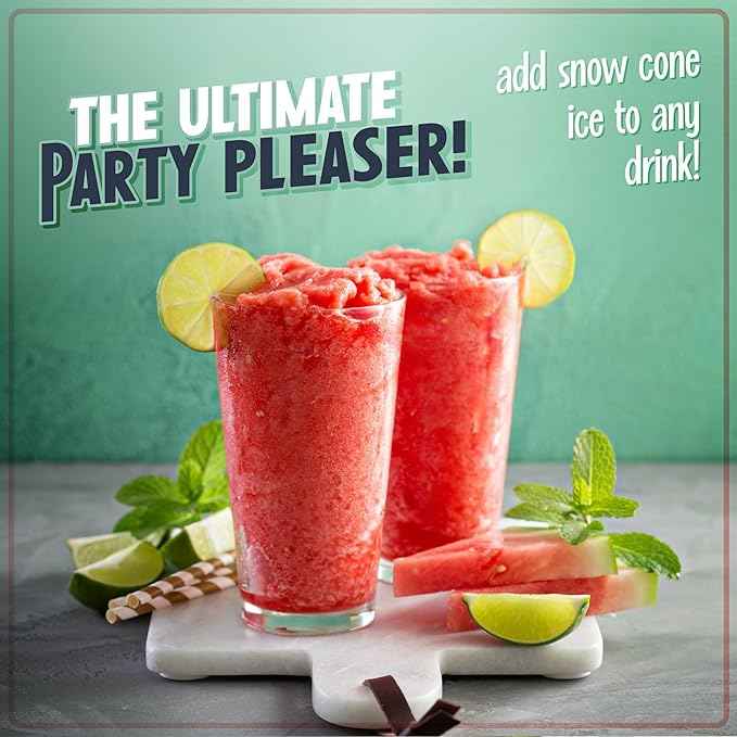 Nostalgia Snow Cone Shaved Ice Machine - Makes 20 Icy Treats - Includes 1 Reusable Plastic Cup - Retro Red