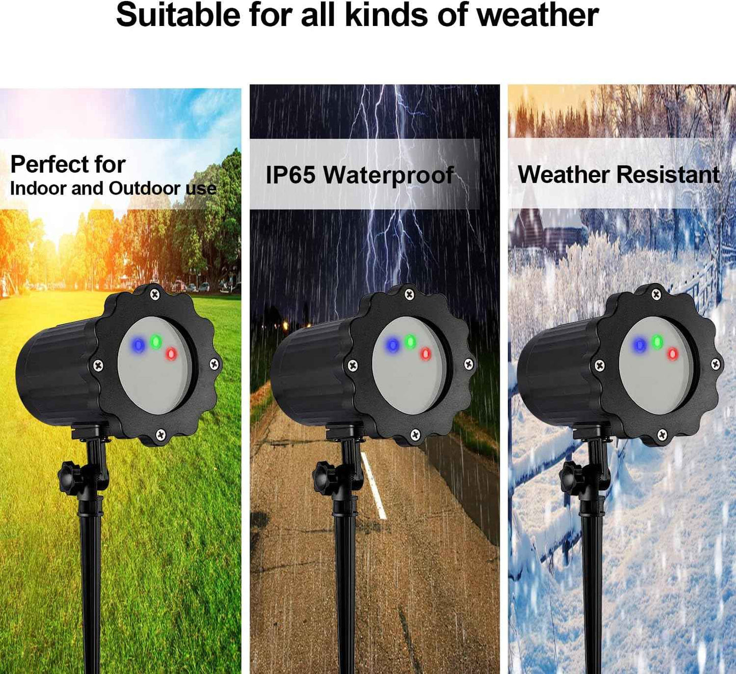 Laser Christmas Lights, 3 Color Laser Light Projector, Firefly Lights Show with RF Remote, Water Proof, Indoor Holiday Decoration, Christmas Gift, Home Decor, Party, Garden
