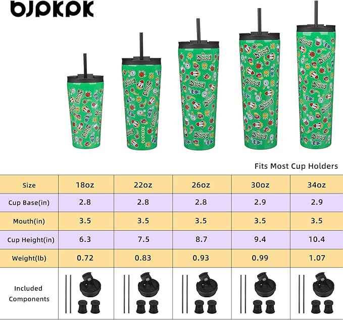 BJPKPK 18oz Stainless Steel Insulated Tumbler With lid And Straw Travel Coffee Thermal Tumblers Cup For Women And Men,Game