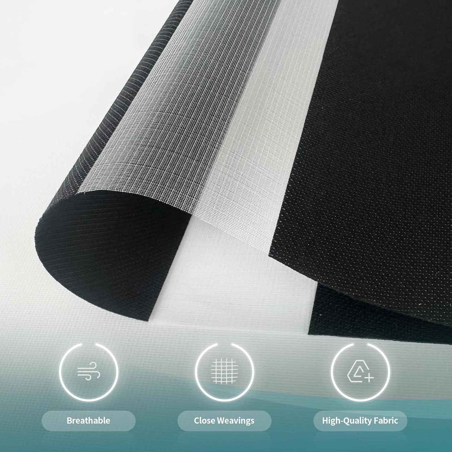 Cordless Zebra Blinds for Windows (22" W X 72" H, Black) Free-Stop Zebra Roller Shades Dual Layer Light Filtering Privacy for Day and Night, Light Control for Home, Bedroom, Office