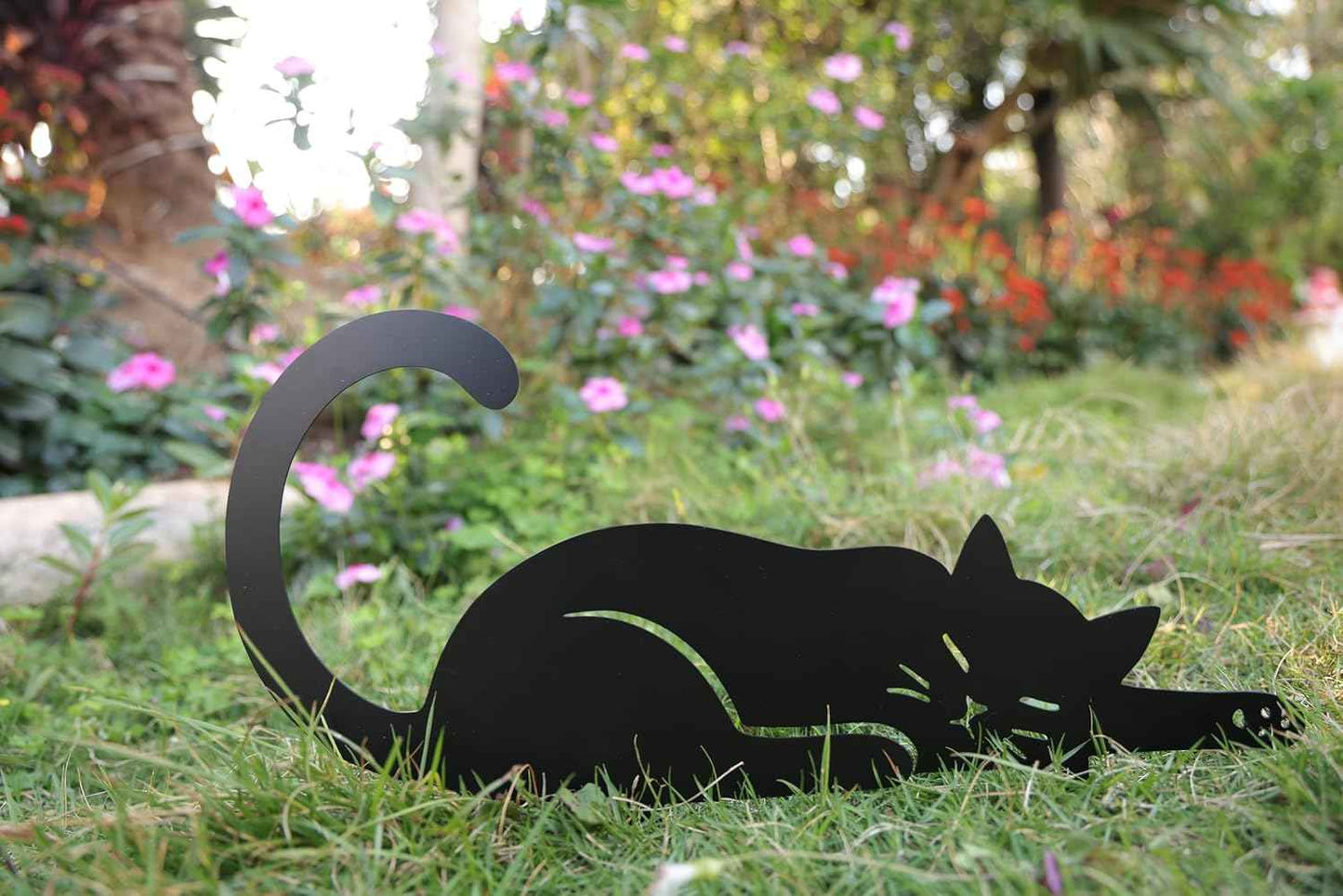 for Women Cat Metal Decorative Garden Stakes Cat Unique Gifts for Men Silhouette Statues for Yard Art, Outside, Patio, Outdoor Decor, Garden Decorations, Lawn Ornaments