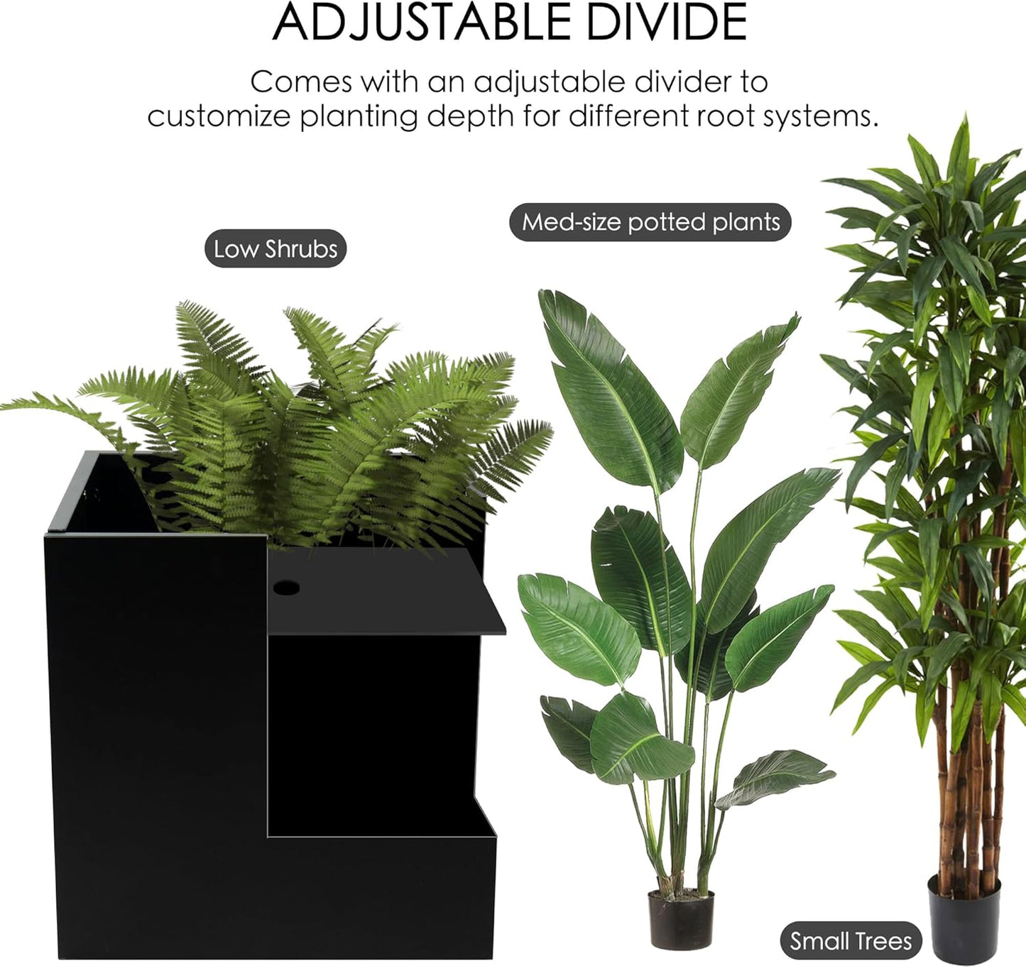 Kozyard Customizable 20'' Cube Metal Planter Box – Personalized Steel Flower Pot for Patio, Garden, Yard, or Indoor Décor