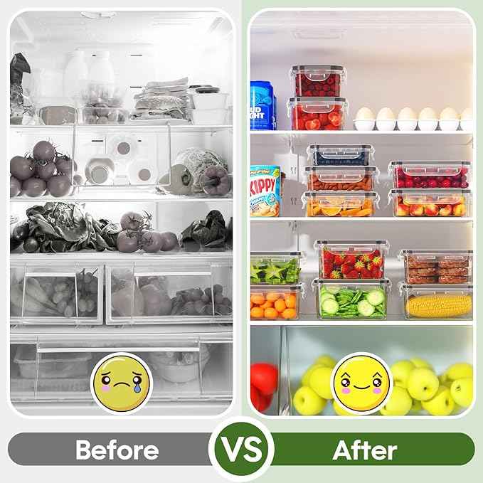 KEMETHY 44-Piece Food Storage Containers with Lids(22 Containers & 22 Lids), Plastic Food Containers for Pantry & Kitchen Storage and Organization, BPA-Free, Leak Proof, Reusable with Labels & Pen
