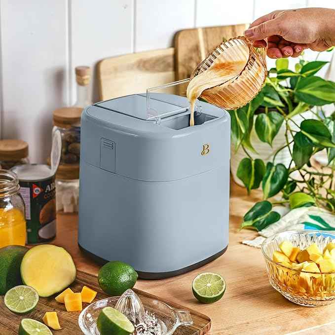 1.5 Quart Ice Cream Maker with Touch Control Panel, Freezer Bowl Design, Compact Electric Machine for Homemade Frozen Desserts, Gelato & Sorbet (Cornflower Blue)