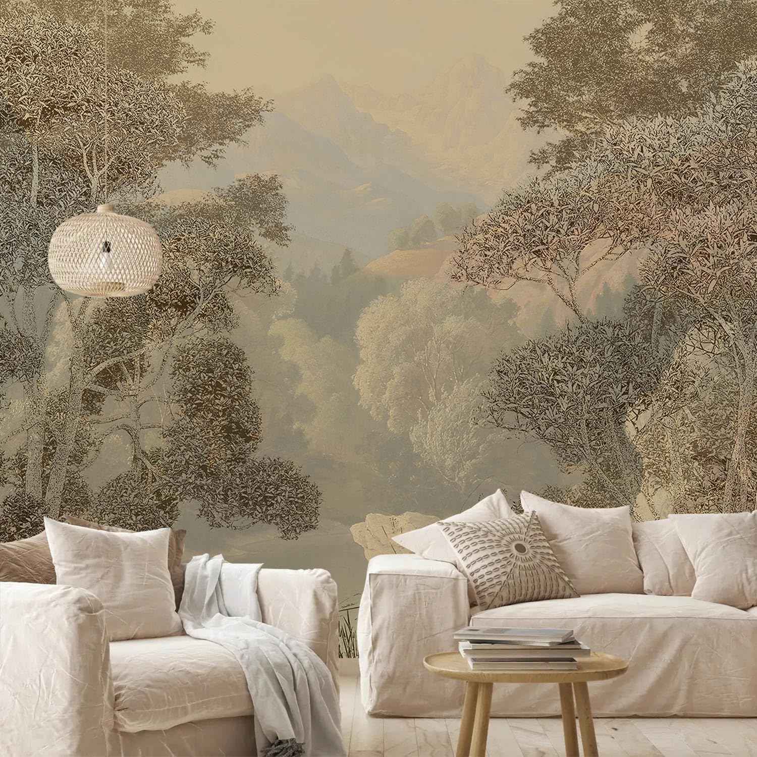 AFZEVEB-Tropical Jungle Wallpaper Landscape Tree wall murals for Bedroom 159"x107"(Not Peel and Stick)