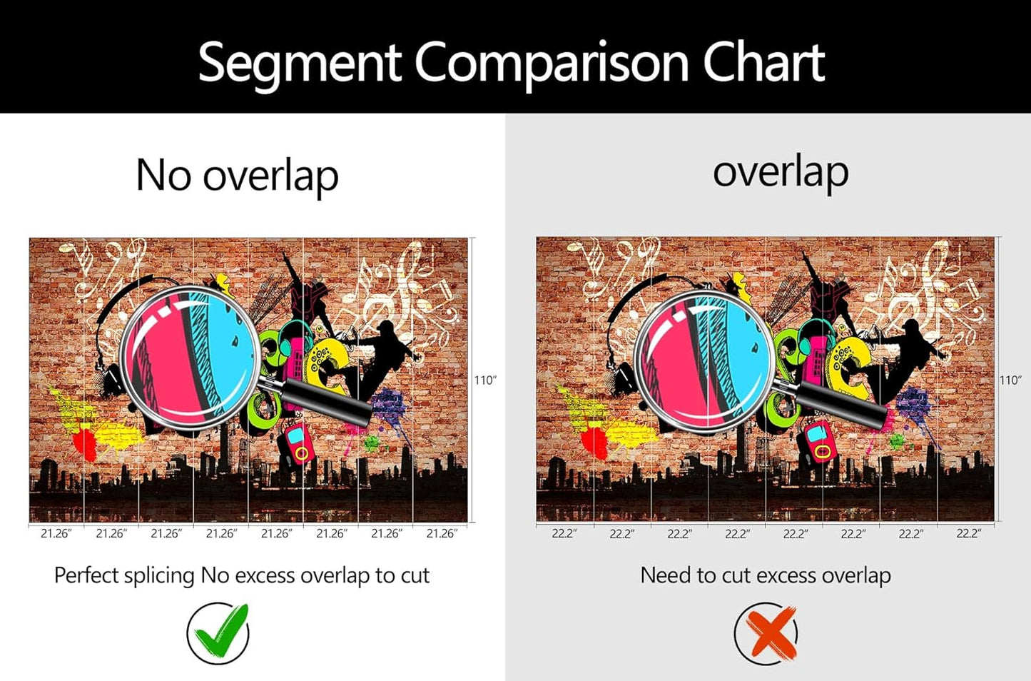 WFBHUA-Music Graffiti Wallpaper Abstract City Brick Wall Hip-hop Murals for Bar Ktv Industrial Background (Not Peel and Stick)