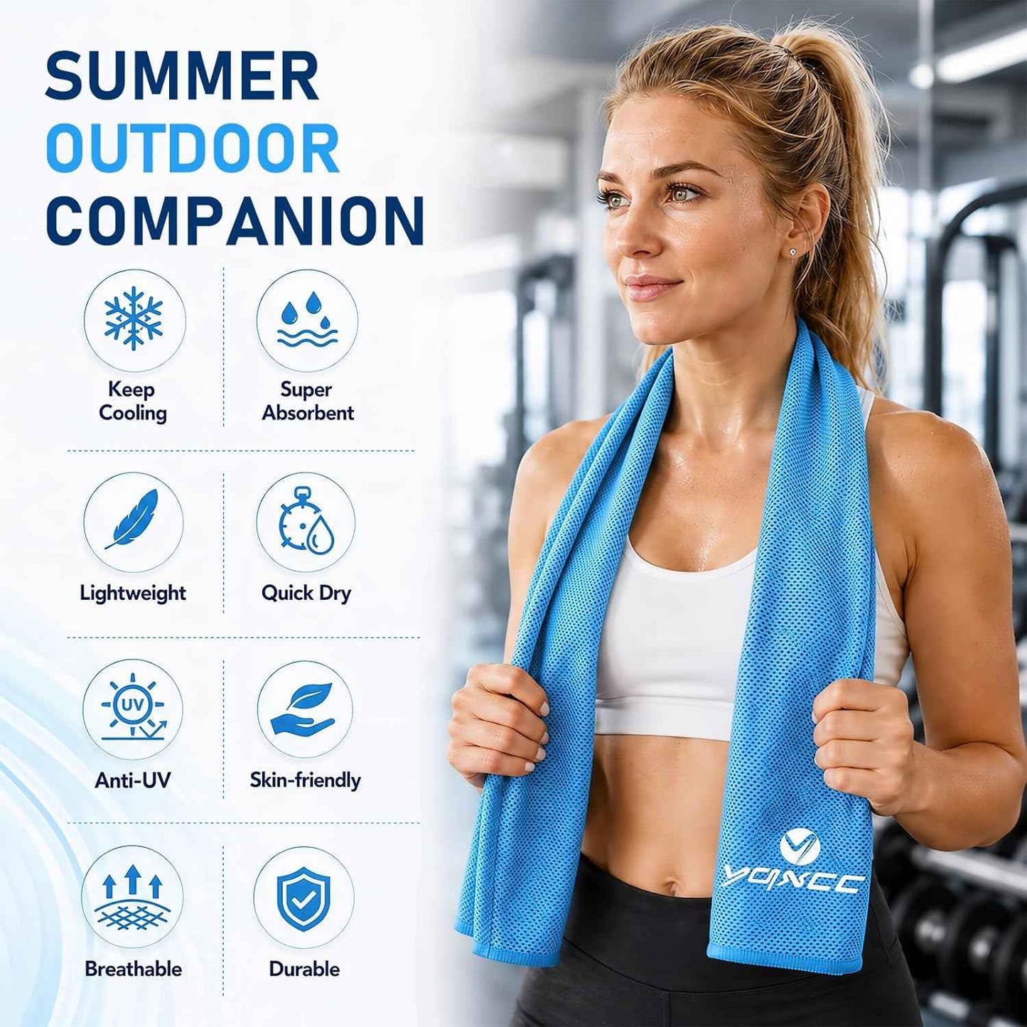 YQXCC Cooling Towels | 4 Pack 40"x12" | Cool for Neck | Microfiber Soft Breathable Chilly for Sports, Yoga, Golf, Gym, Camping, Running, Workout & More Activities