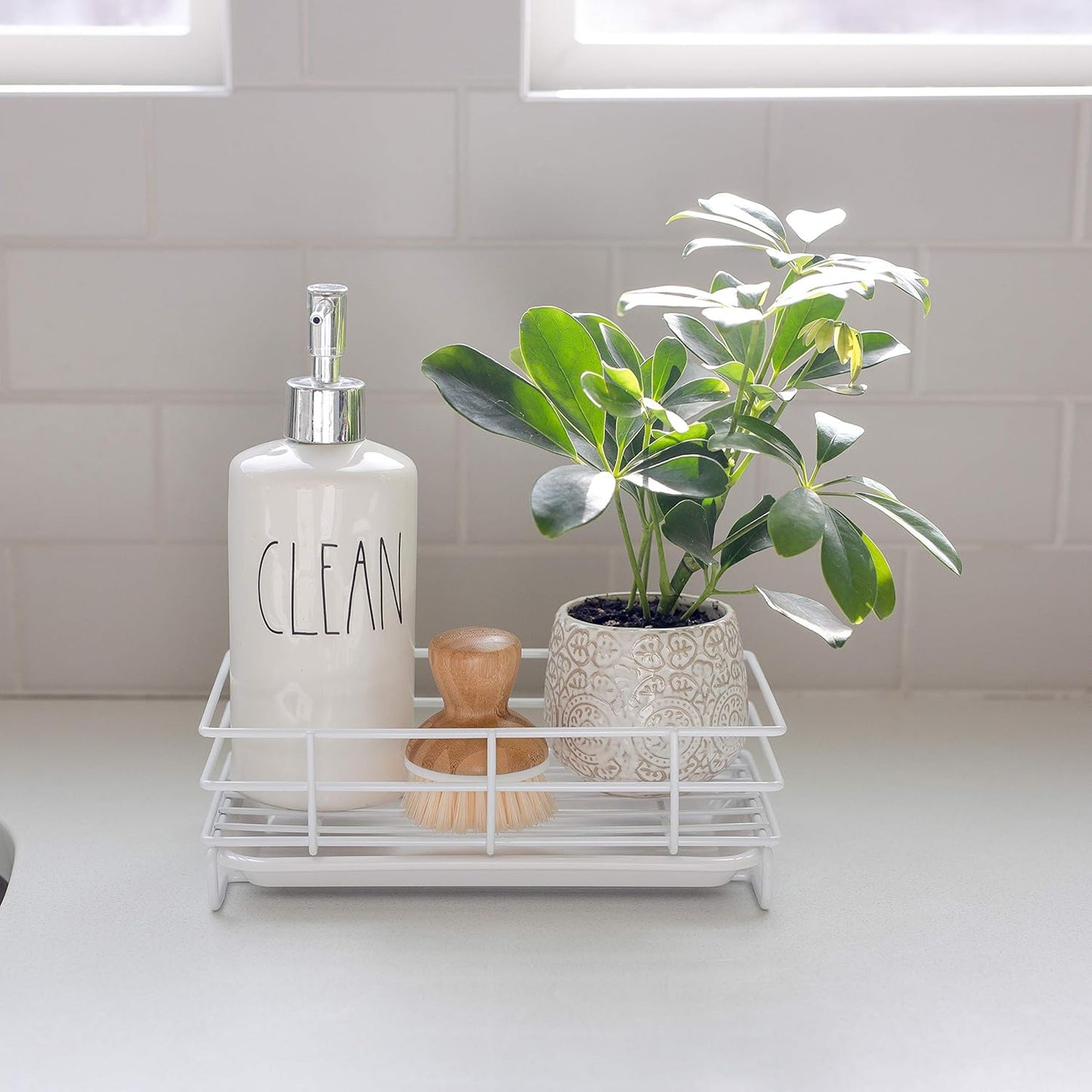 Kitchen Sink Sponge Soap Holder For Countertop Large White Kitchen Soap Tray Sink Organizer