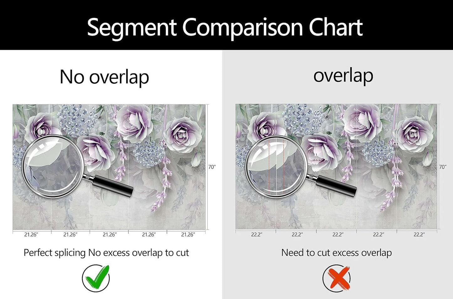 WFBHUA-Purple Rose Floral 3D Wallpaper Mural Modern Flower Leaf Wallpaper for Bedroom Wall Murals Decoration(Not Peel and Stick)