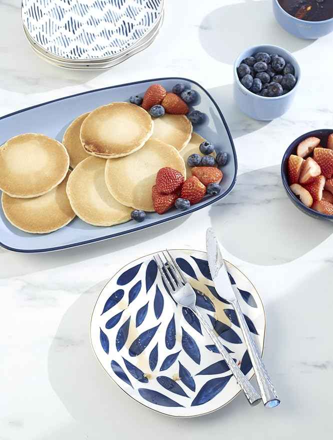 Lenox Blue Bay 4-Piece Dessert Plate Set, 4.05 LB