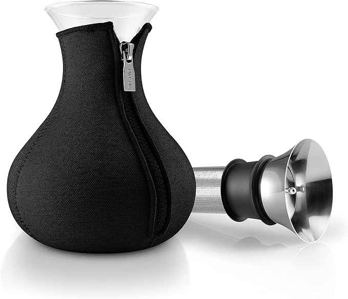 EVA SOLO | Tea-maker 34oz | Drip-free Borosilicate Glass with Insulating Neoprene Cover | Danish Design, Functionality & Quality | Black