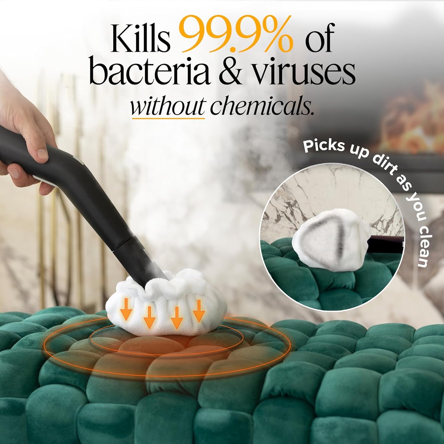 Dupray Neat Steam Cleaner with 20-piece Accesory Kit. For Multipurpose steam Cleaning Hardwood, Tile, Laminate and Sealed Floors, Couch, Furniture and more. *Kills 99.9% of Bacteria and Viruses