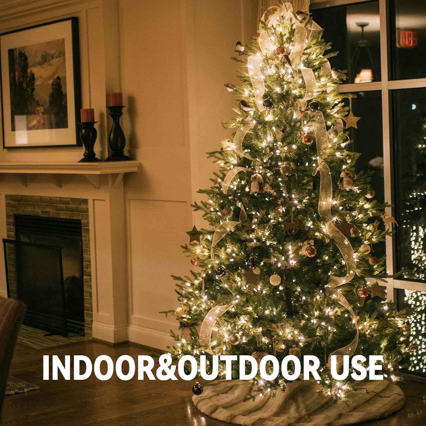 Clear Christmas Lights 100 Count, 21ft Clear Warm White Mini Incandescent Christmas String Lights with Green Wire, UL Certified Indoor Outdoor Xmas Tree Lights for Bedroom Holiday Christmas Decor