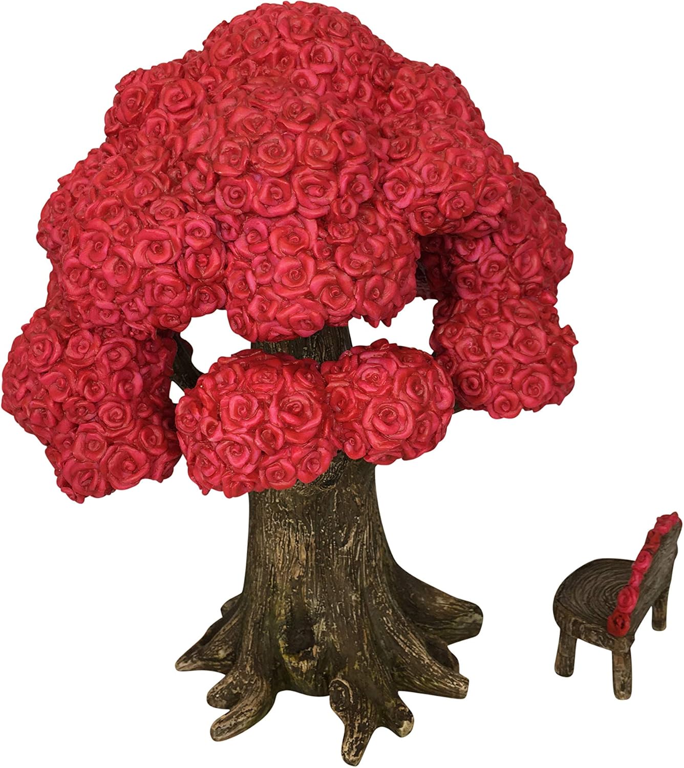 GlitZGlam Fairy Garden Miniature Tree: Mrs. Rose The Pink Rose Tree of Azar (9 Inch Tall) for The Garden Fairies and Gnomes - from The Beautiful Azarian Collection. A Fairy Garden Accessory