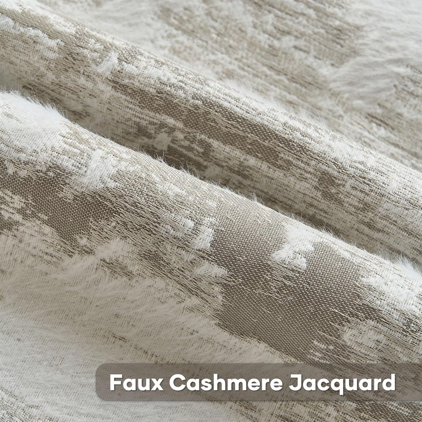 FUTEI Grey White Decorative Throw Pillow Covers 24x24 Inch Set of 2,Soft Faux Cashmere Jacquard - Textured & Cozy Euro Pillow Shams,Modern Home Decor for Couch Bed Living Room