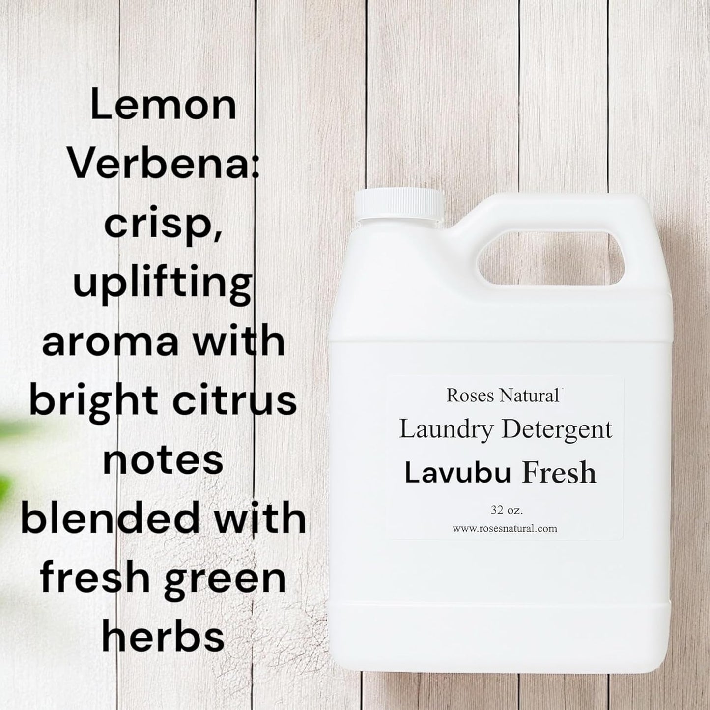 Plant-Based Liquid Laundry Detergent, 32 Fl Oz, Multiple Scents, HE Compatible (Lavubu Fresh)