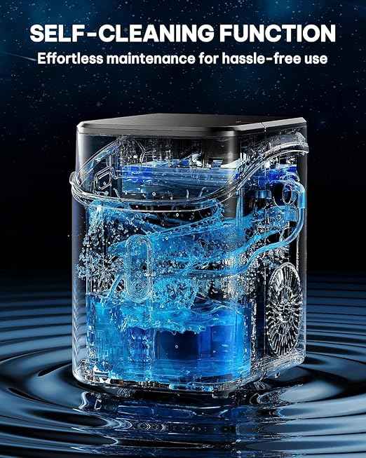 Silonn Nugget Ice Maker Countertop-Soft Chewable Pebble Ice Machine with One-Click Operation & Self-Cleaning Function, 33lbs Ice Per 24 Hours, Stainless Steel Design for Home, Kitchen & Bar