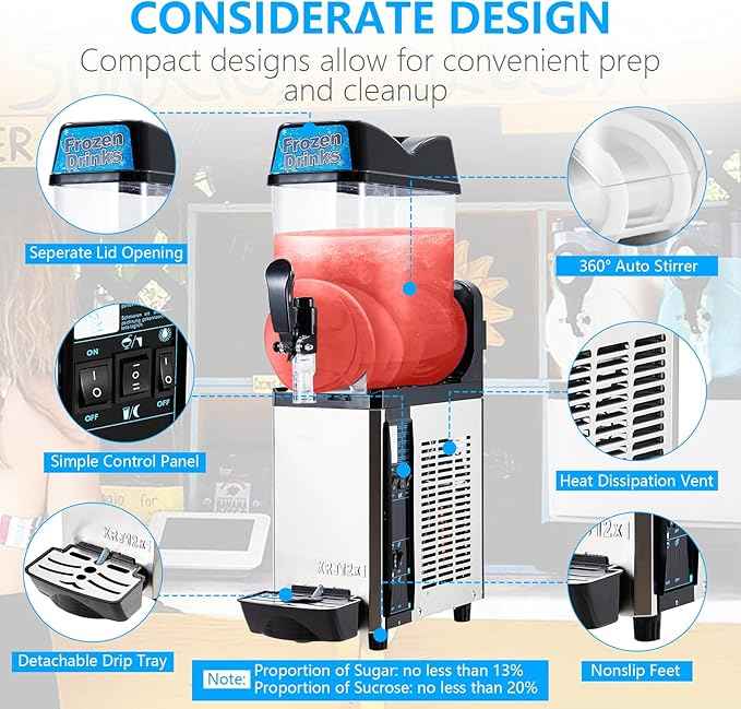 Garvee Slushie Machine 68 oz, Garvee All-in-One Slushy Maker for Home with LED Display & Auto-Clean, No Ice Needed & One-Touch Reservation, 6 Preset Programs for Frozen Margaritas, Ice Cream & Frappés