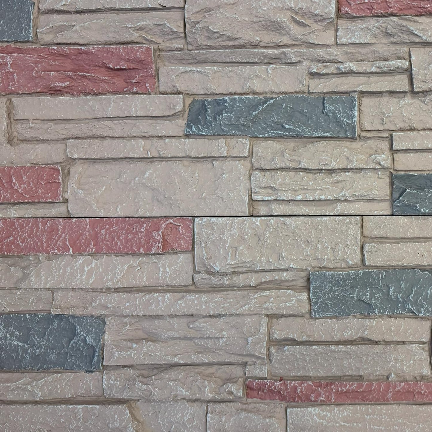 OTECKO 6-Pack Faux Stone Wall Panel 48 in x 13 in x 2 in Ledge Stone High Density Polyurethane Wall Siding Panels 24 sq ft, Easy Install, Interior/Exterior Taylors Falls (Beige)