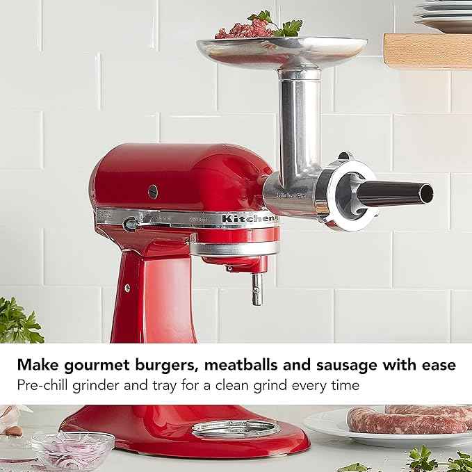 KitchenAid Ice Cream Maker and Food Grinder Attachments for Stand Mixers