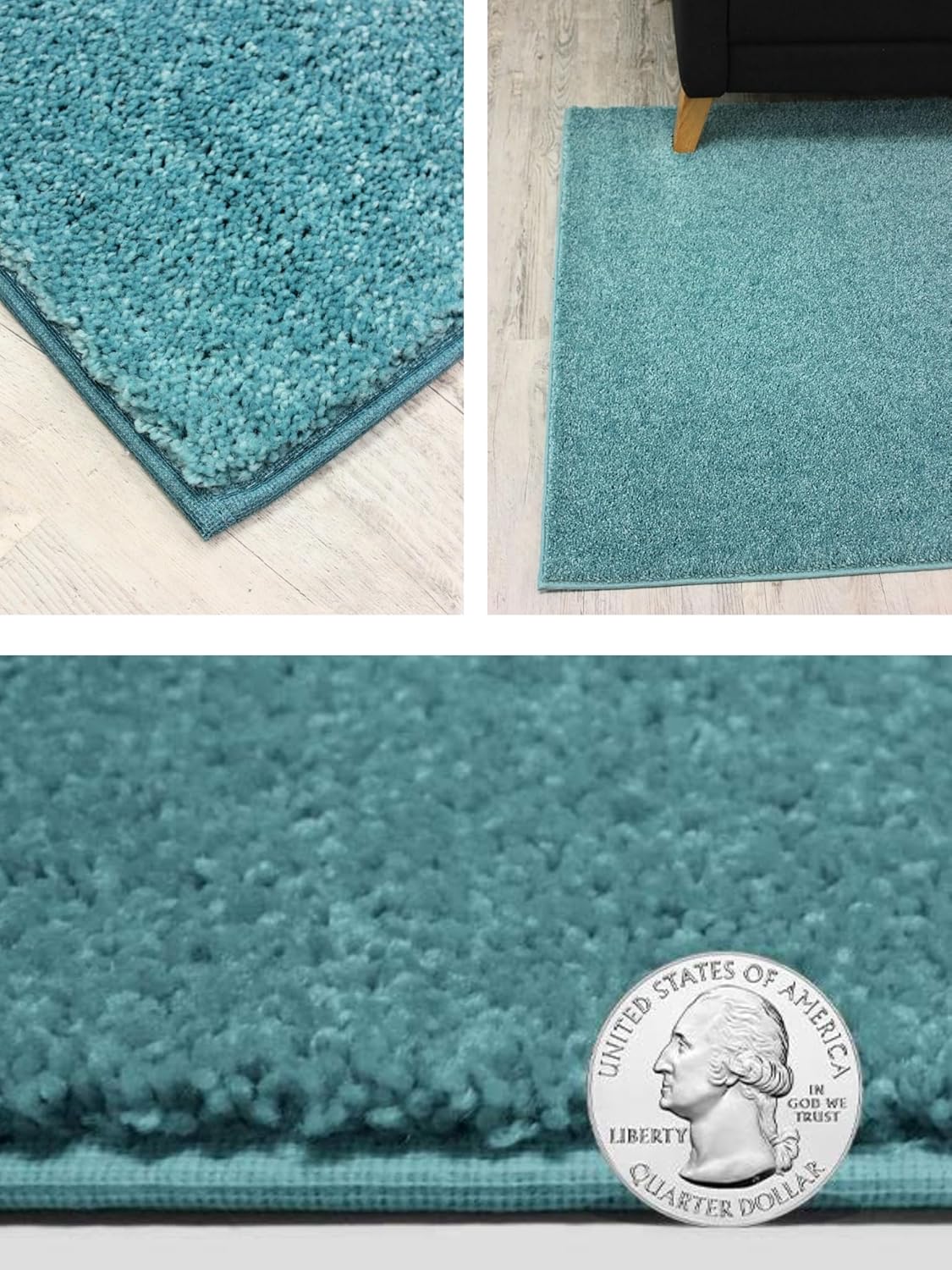 KOECKRITZ Soft and Colorful Kids Classroom Area Rugs (Passes Flammability Pill Test) Many Sizes and Bright Colors to Select from (6' x 9', Surf)