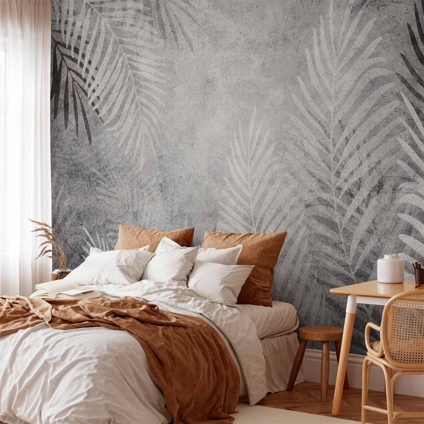 artgeist Wall Mural Leaves 157"x110"XXL Non-Woven Wallpaper Fleece Wall Decor Photo Print Picture Image Design Palm Abstract Nature Botanical b-C-0855-a-a