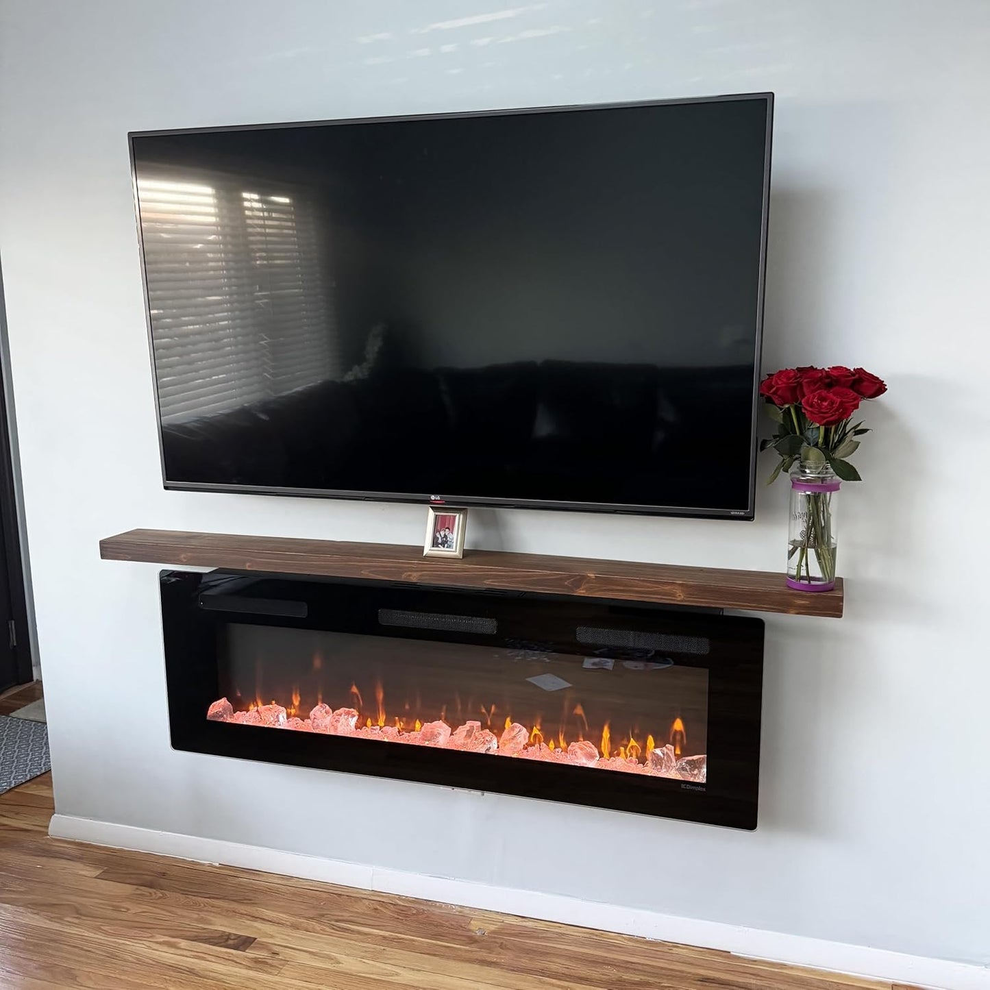 joelsantiques 72 Inch Wooden Floating Shelves for Wall - 72x6x2 in - Made of Natural Wood - Long Heavy Duty Rustic Wall Shelves for Bedroom - Perfect for Living Room, Kitchen - Medium Brown