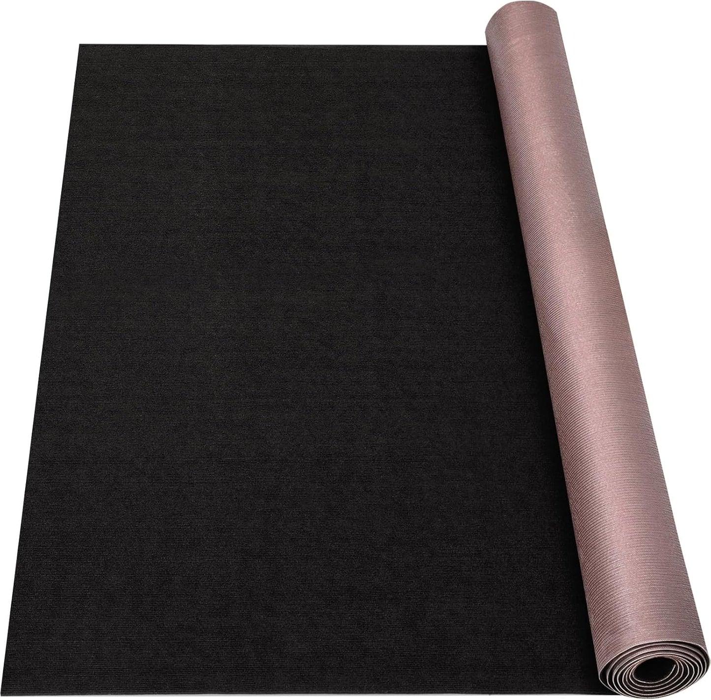 Marine Carpet, 5 FT x 20 FT Black Indoor/Outdoor Carpet, 0.2" Thick, Non-Slip, Waterproof, Machine Made, High Pile, Rectangular Area Rug