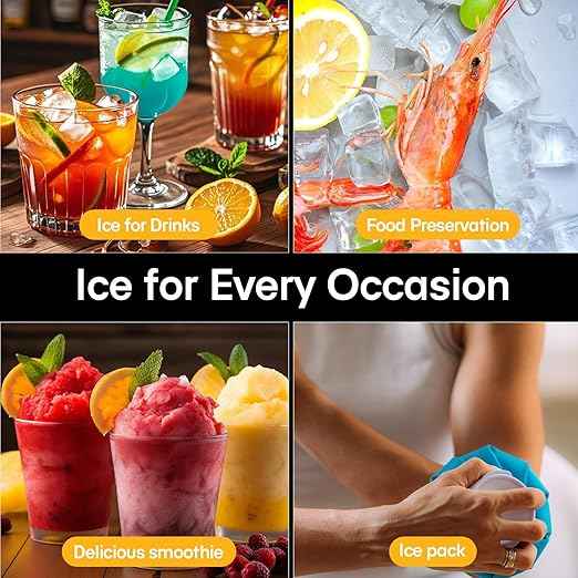 NEWBULIG Nugget Ice Makers Countertop, Portable Nugget Ice Machine, Ready in 6 Mins, 24lbs in 24Hrs, Auto-Cleaning, with Basket and Scoop, for Home, Kitchen, RV, Camping, Green