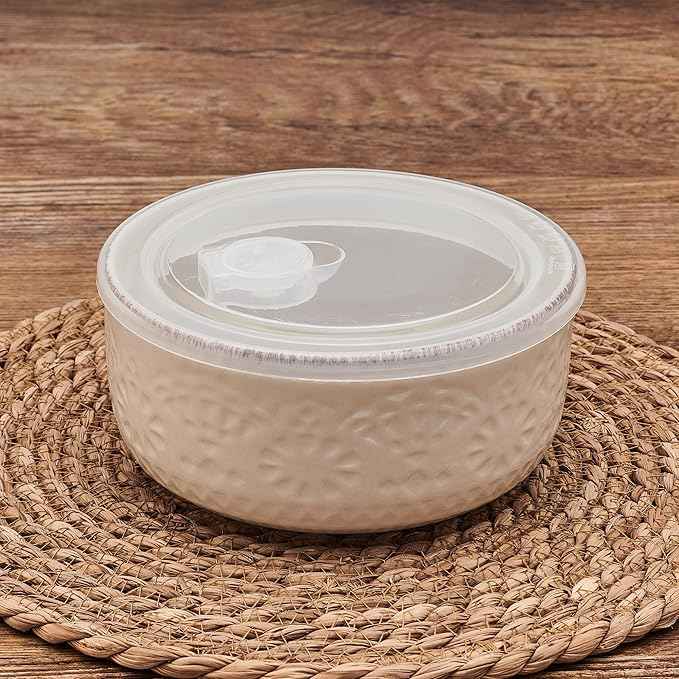 Pfaltzgraff Chateau Storage Bowls, 6 inch, Cream