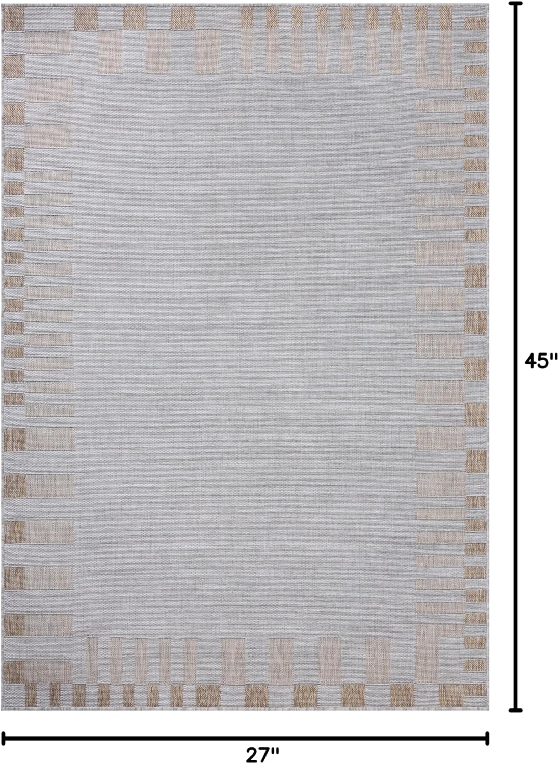 Loloi Amber Lewis Topanga Collection TOP-08 Silver/Natural 2'-3" x 3'-9" Indoor/Outdoor Area Rug