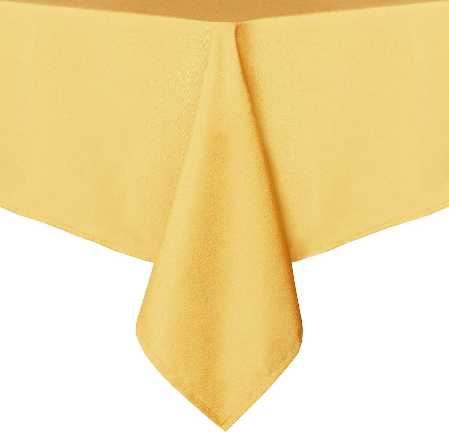 sancua Rectangle Tablecloth - 60 x 84 Inch - Stain and Wrinkle Resistant Washable Polyester Table Cloth, Decorative Fabric Table Cover for Dining Tables, Buffet Parties and Camping, Yellow