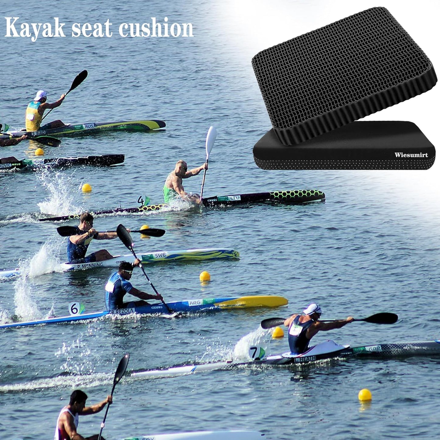 Breathable Grid Seat Cushion, Large and Wide Gel Seat Cushion, Soft Cooling Support Chair Cushion for Office, Home, Wheelchair, Car, Recliner, Gel Cushion for Back, Sciatica, Tailbone, Pain Relief.