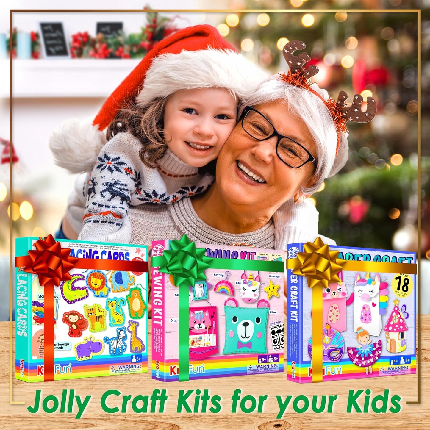 KRAFUN My First Unicorn Bunny Paper Craft Kit for Toddlers and Girls Age 3-8 Years Old, Include 18 Cute DIY Arts and Crafts Projects, Organized Art Activities Supplies Box Preschool Creative Toys