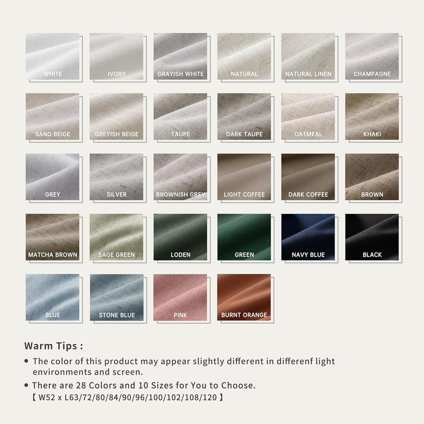 BOODII Dark Taupe Linen Blackout Curtains for Bedroom 84 Inch Length 2 Panels Set Room Darkening Curtains Black Out Curtain Neutral Thermal Insulated Living Room Nursery Drapes Back Tab 52x84