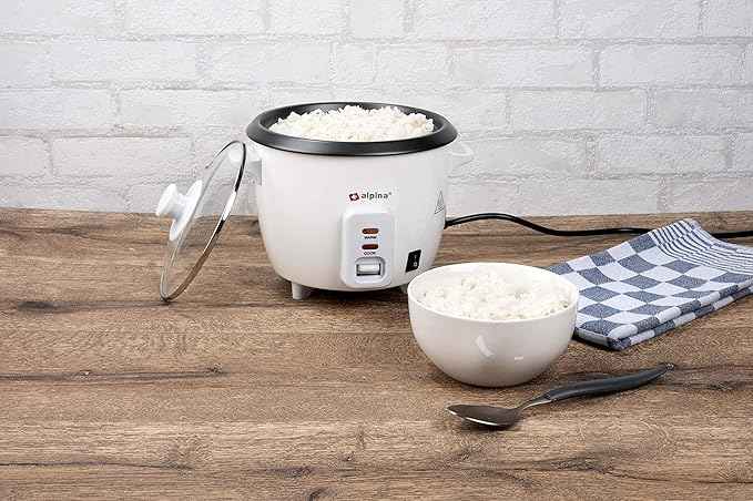 Alpina Rice cooker - 0.6 liter - 300 Watt - With cooking and heat control light - White